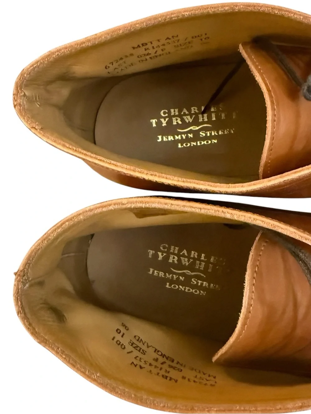 Charles Tyrwhitt Made in England Tan Leather Chukka Boots UK 10 US 10.5/11